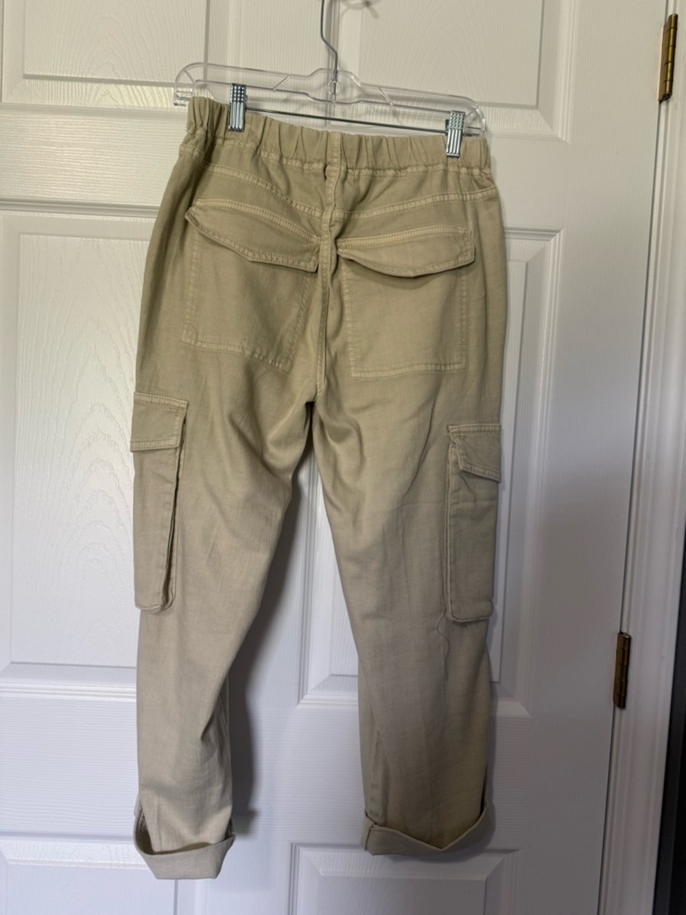 Liverpool Women’s Tan Cuffed Cargo Drawstring Pants- 4 - Picture 6 of 8